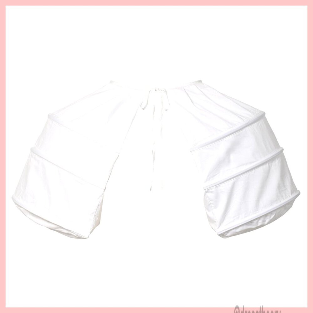 Victorian Double Pannier Petticoat Hoop Skirt Cotton Blend Hand Washable